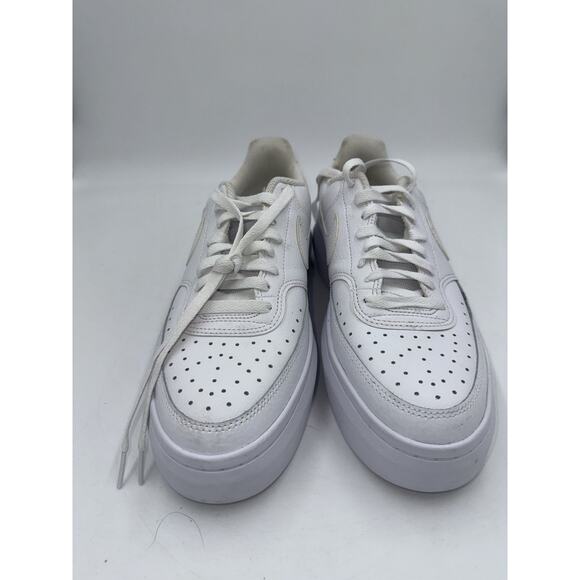 Size 10.5 - Nike Court Vision Alta Triple White W - Picture 1 of 7